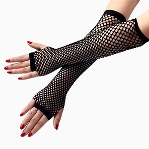 Black Fishnet Arm Warmers 🕷️